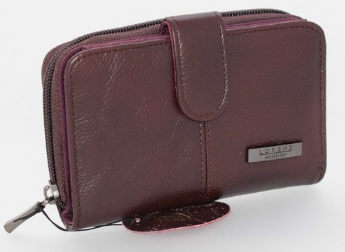 Lorenz Ladies Leather Purse Wallet Zip Around Photo Space Card Holder Gift Box* - Picture 5 of 27