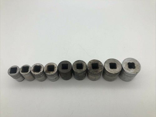 Vintage Tapered Knurled S-K Socket Lot 1/2 Drive SAE 9 Pcs 9/16 - 1 1/16 READ - Picture 7 of 9