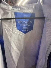 $149 NEW Spyder Mens Zip Front Jacket Coat Blue Polar Hydroweb Waterproof