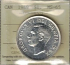 1949 Silver Dollar ICCS MS-65 GORGEOUS George VI Ship "Matthew" KEY Canada $1.00