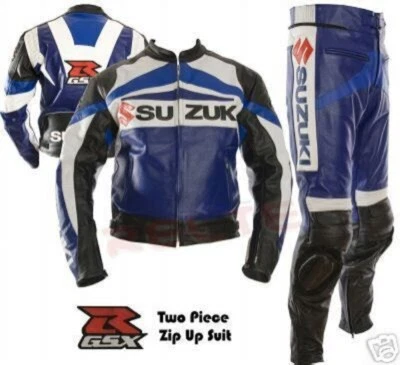 Suzuki GSXR Moto Costume Cuir Motard Hommes Courses Armure Des Sports Protecteur - Photo 1/4
