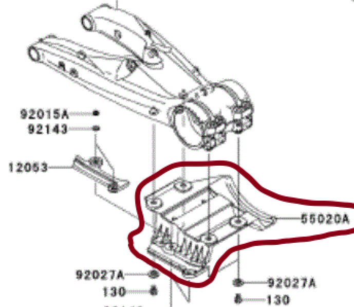KAWASAKI KFX450 KFX450R KFX 450 SWINGARM SKID PLATE, ROTOR, SPROCKET GUARD