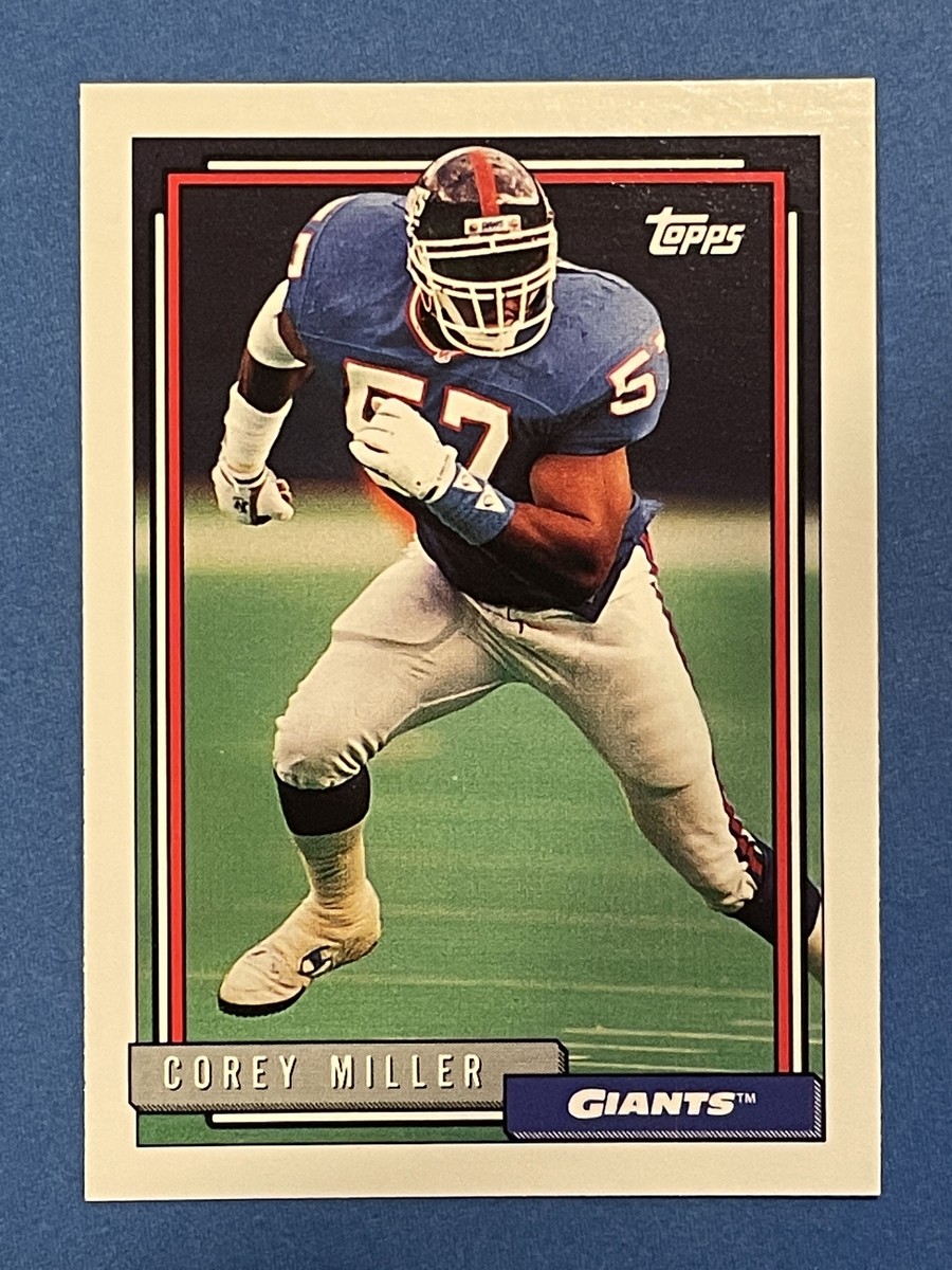 Corey Miller 1992 Topps Rookie #663 New York Giants | eBay