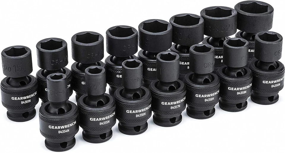 GEARWRENCH 84918N 3/8" Drive 6 Point Universal Impact Socket Set - 15 Piece - Image 3 of 4