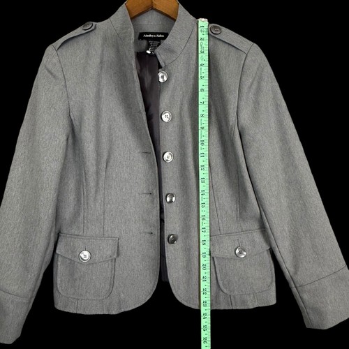 Ainsley & Aidan Blazer Women's Gray Buttons Jacket Office SZ/12p - Picture 12 of 14