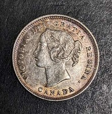 1896 Canada 5 Cent Silver Victoria