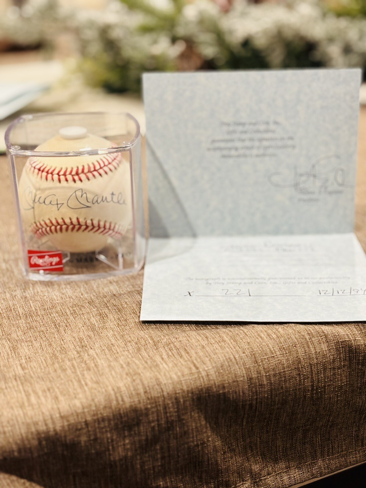 Mickey Mantle Signed Baseball with COA eBay