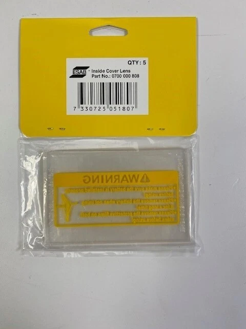 Genuine ESAB Sentinel A50 Inner Lens (Pack 5) + FREE P&P