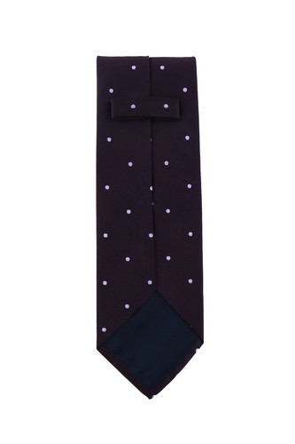 Cesare Attolini Brown Polka Dot Silk Tie (1581) - Picture 2 of 3