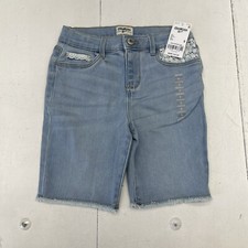 Oshkosh B'gosh Blue Lace Pocket Bermuda Shorts Youth Girls 8 New