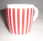 33% OFF * SALE Vintage Hazel Atlas Red Candy Stripe White Milk Glass Coffee  Mug