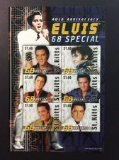 BroadviewStamps St. Kitts #718 S.S. of 6.  MNH VF.  Elvis Presley.