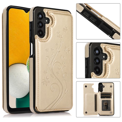 Funda trasera delgada floral con soporte para tarjetas billetera a prueba de golpes para Samsung A15/A16/A54/A55 - Imagen 28 de 63