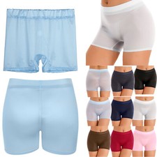 Womens Bikini Mesh Shorts Stretchy Underwear Short Trunks Bottom Nightwear Yoga