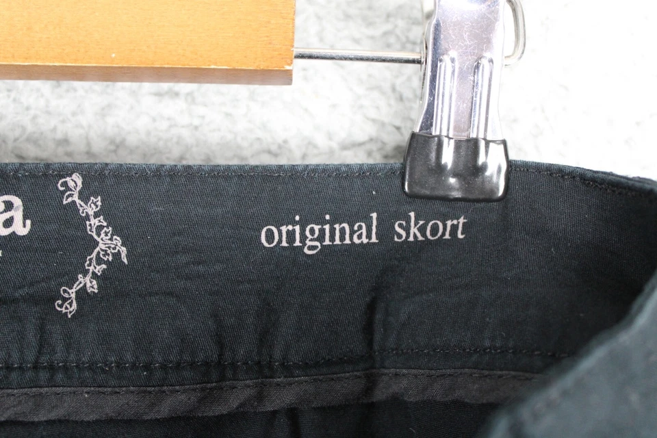 Sonoma Skort Para Mujer Talla M Negro Hasta la Rodilla Bolsillos Cremallera Botón Mezcla de Algodón Foto 4 de 4