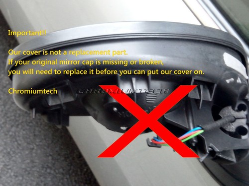 MINI R55 R56 R57 R58 R59 R60 R61 JCW Style MIRROR Cap Covers for Manual Fold - Picture 2 of 6