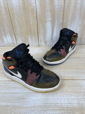 Nike Air Jordan 1 GS Mid MMD Multi-Color Grid DC4092-001 Size 5.5Y
