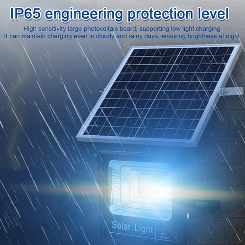 200W LED Solar Floodlight Street Lights Panel Outdoor Waterproof Remote Control - Picture 2 of 13