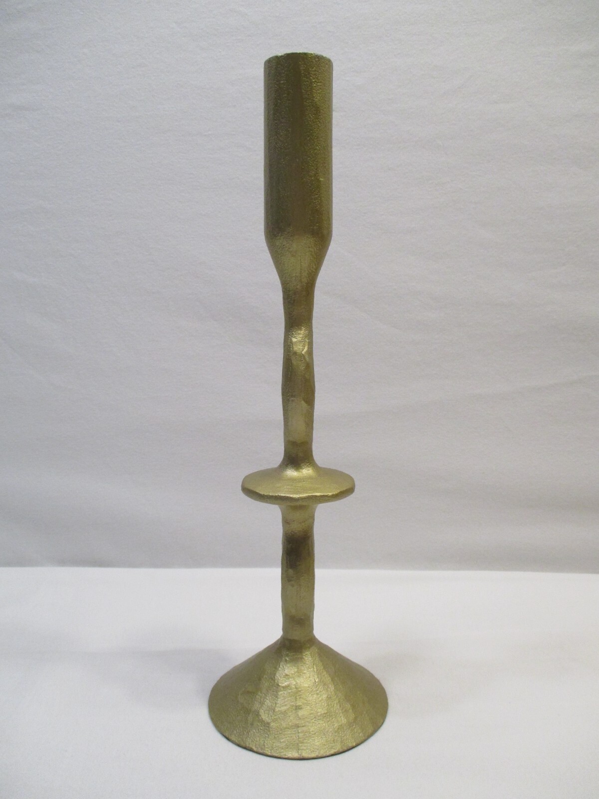 Anthropologie Canela Gold Large Candlestick Holder Home Decor