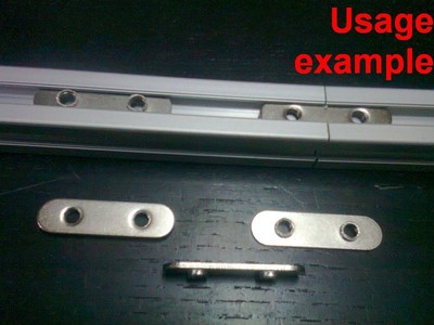 Aluminum T-slot 20x20-6 profile slide-in double T-nuts M5mm, 24 pieces