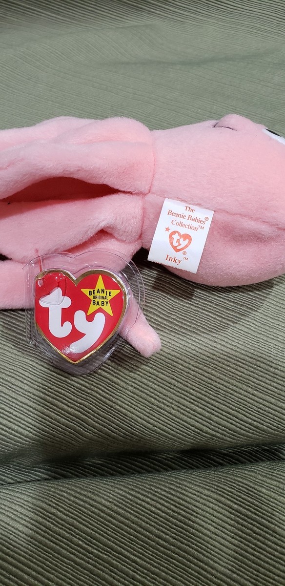 Ty Beanie Baby Inky the Pink Octopus w/Errors 11-29-94 Style