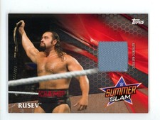 2017 Topps WWE SummerSlam 2016 Mat Relics Bronze /199 Rusev