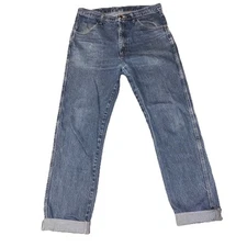 Men's Rustler Blue Jeans Size 34x34