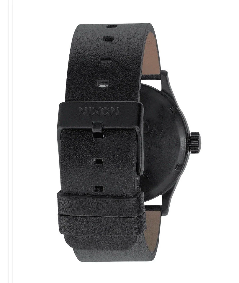 Correa de cuero Nixon Sentry TODO NEGRO A105-001 esfera negra  - Imagen 2 de 2