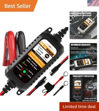 Certified 12V 800mA Trickle Battery Charger with Spark-Proof Safety Features