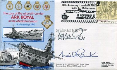 #ad Admiral Colin Cooke Priest N. E Rankin HMS Ark Royal WWII War Signed Autograph $29.99