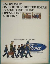 Print Ad Ford Tailgate Opens Like Door Scouts 1960s Vintage Advertisement Poster