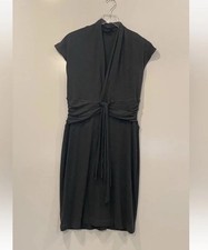 Max and Cleo Womens Gray Jersey Knit Dress Size Large