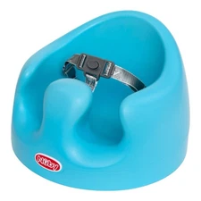 Nuby My Floor Seat Baby Chair w/ Soft Foam Cushion, Safety Harness, Light Blue