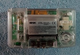 SNK Neo Geo Pocket Transparent/Clear/Gold w/ IPS Screen Mod - Tested & Working