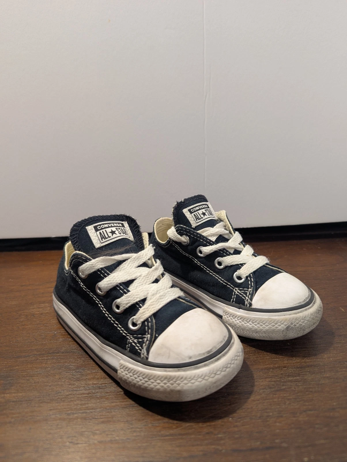 Converse bianche e nere per bambini taglia 7 C