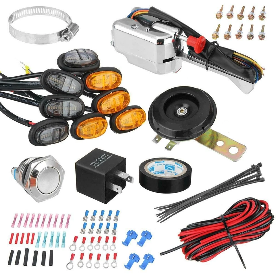 For Polaris Ranger General RZR Universal UTV Turn Signal Horn Street Legal Kit - Image 2 of 4