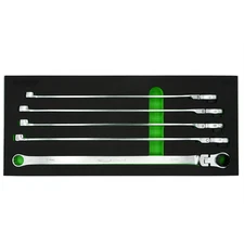 VIM Tools 5 Piece Deep Spline Ratcheting Flex Head Wrench Set (15-19 mm)