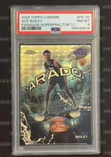 Marketplace image: 2025 Topps Chrome Ace Bailey Paradox-Superfractor 1/1 PSA 8