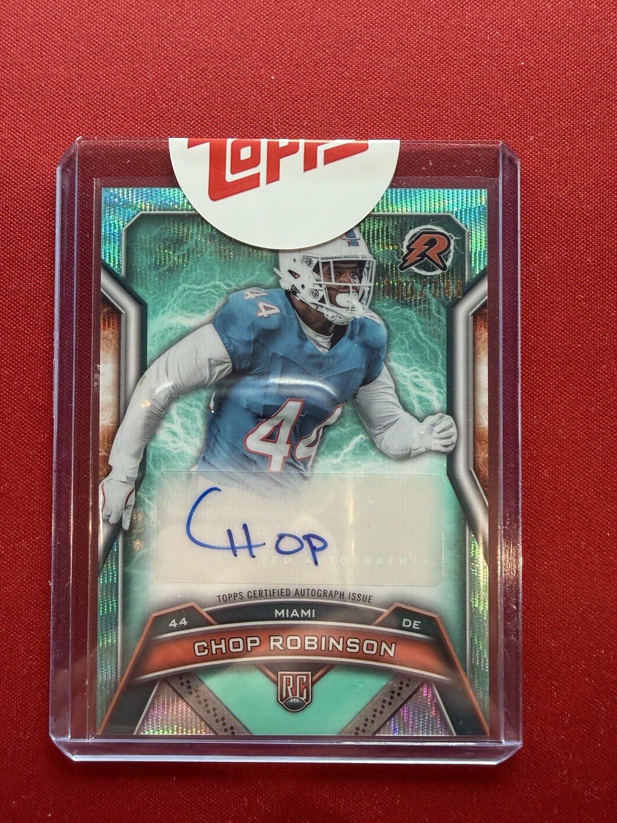 Chop Robinson Topps Resurgence Resurgence Rookie Signatures #RRSCR Aqua Surge