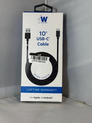 Just Wireless 10' TPU Type-C to USB-A Cable - Black