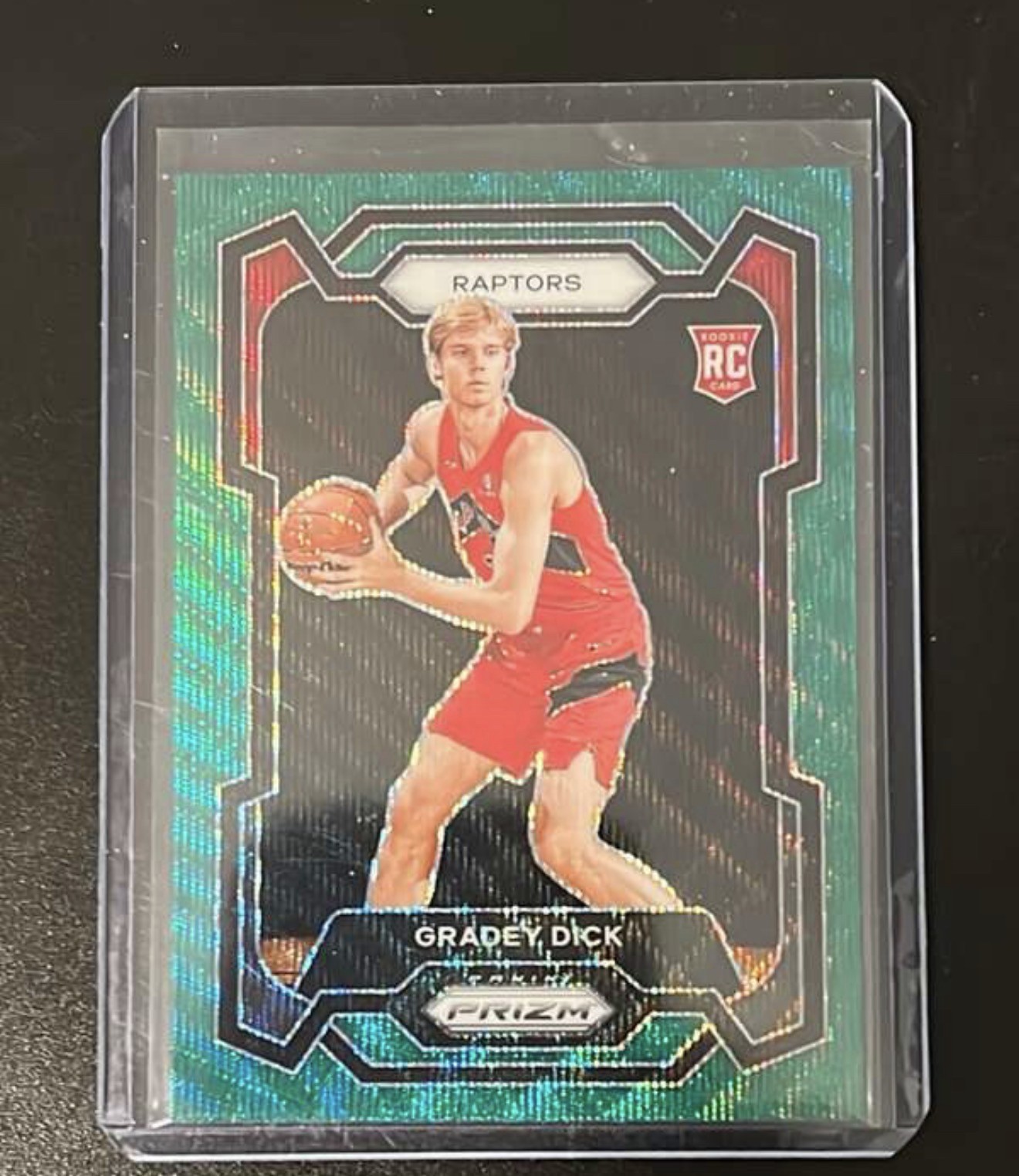 2023-24 Panini Prizm - Gradey Dick #134 Green Wave Prizm (RC) Raptors