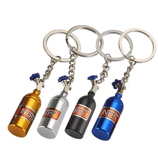 NOS Bottle Keychain Set-of-4 (one of each color) Automotive Vehicle Racing
