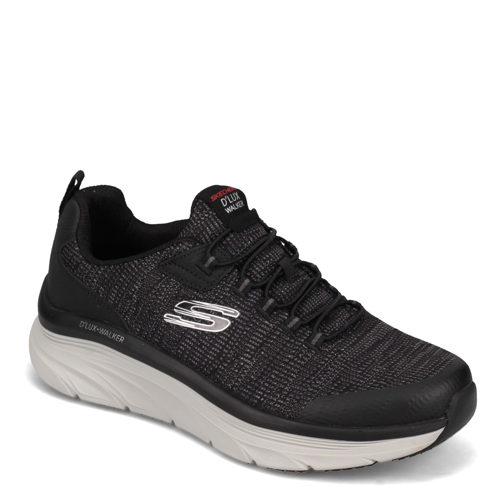 Мужские кроссовки Skechers Dlux Walker Pensive Oxford, Черно-белые, шириной 8,5 См US 232045WW-B
