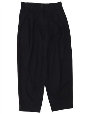 Cos Damen High Waist Cropped Hose EU 36 Small W28 L25 Navy Blau AP17