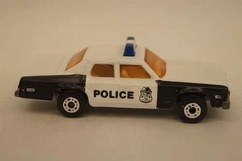 MATCHBOX LESNEY #10 Plymouth Gran Fury Police Car Black 1979 Superfast ENGLAND