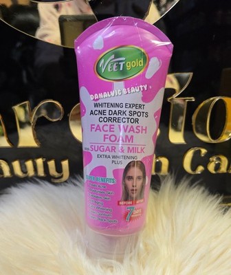 Veet Gold Acne Dark Spots Corrector Extra Whitening Plus Face Foam Wash 200g