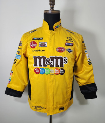 2019 Kyle Busch Joe Gibbs Racing Yellow M&Ms YOUTH Snap Jacket Size Medium