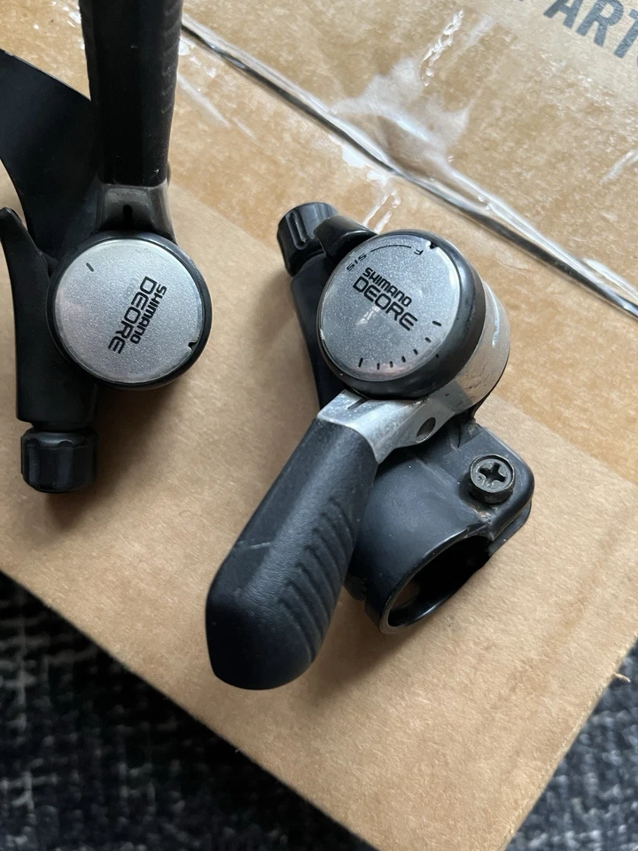Vintage Shimano Deore Light Action SIS 7S SL-MT62 Thumb Shifters Pair Japan 7 - Image 4 of 4