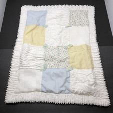Chenille Patchwork Pillow Shams Peking Handicraft Pastel Pair of 2 Cottage Chic