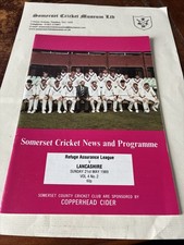 Refuge Assurance League Programme 1989 - Somerset v Lancashire